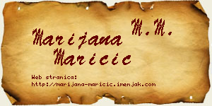 Marijana Maričić vizit kartica